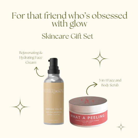 For that friend who’s obsessed with glow – Scrub & Moisturizer Gift Set