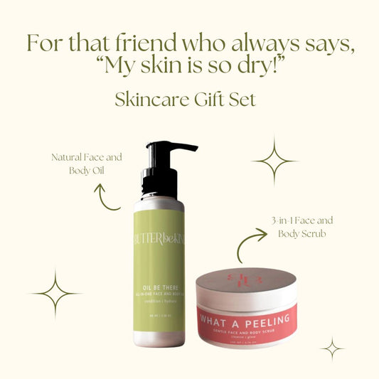 For that friend who always says, “My skin is so dry!” – Scrub & Oil Gift Set